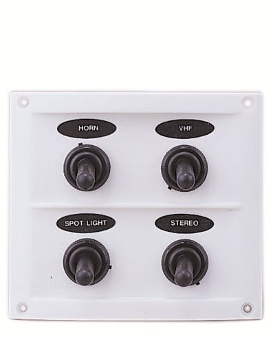 UV Stabilized Plastic Switch Panel with Neoprene Capped Toggles