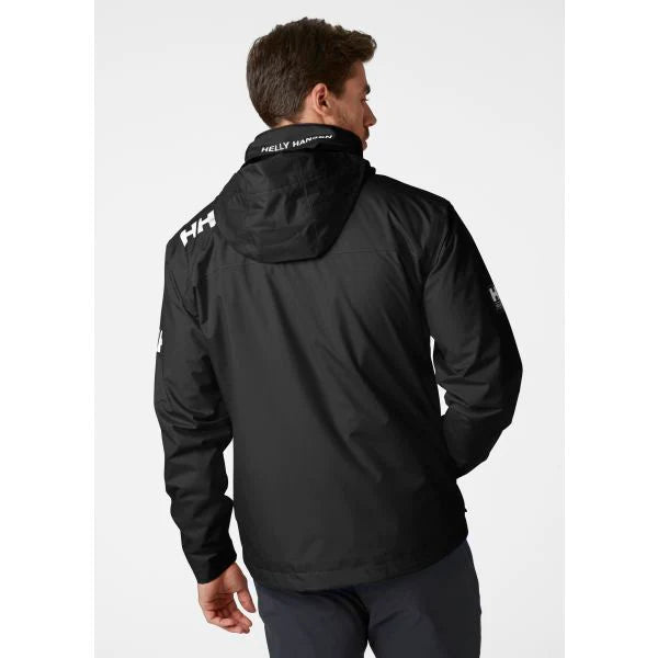 Helly Hansen Men's Crew Hooded Midlayer Sailing Jacket - Black