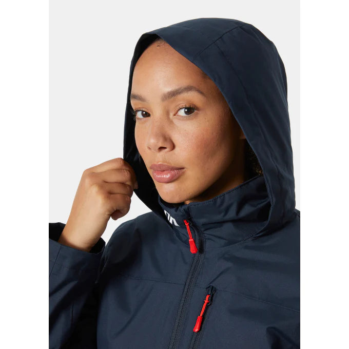 Helly Hansen Women's Crew Hooded Midlayer Sailing Jacket - Navy