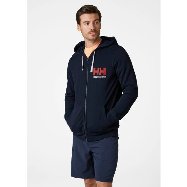 Helly Hansen Men's Logo Full Zip Hoodie - Navy