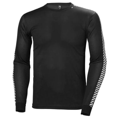 Helly Hansen Men's Lifa® Lightweight Stripe Long Sleeve Crew Base Layer - Black