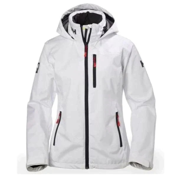 Helly Hansen Women's Crew Hooded Midlayer Sailing Jacket - White