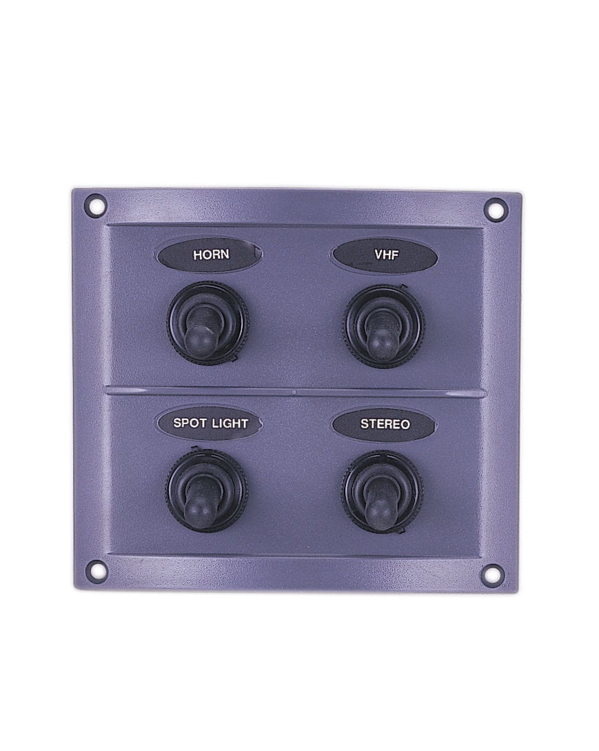 UV Stabilized Plastic Switch Panel with Neoprene Capped Toggles