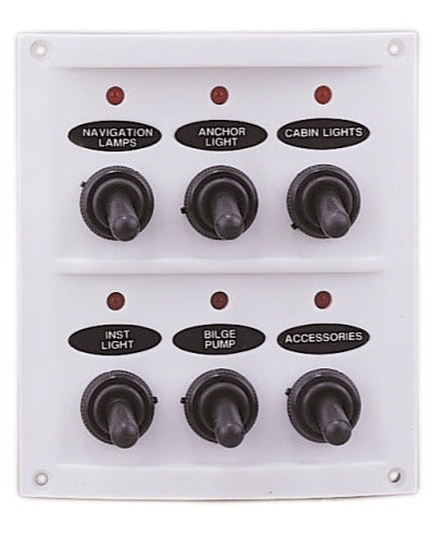 UV Stabilized Plastic Switch Panel with Neoprene Capped Toggles