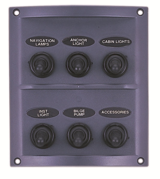 UV Stabilized Plastic Switch Panel with Neoprene Capped Toggles