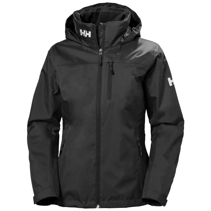 Helly Hansen Women's Crew Hooded Midlayer Sailing Jacket - Black