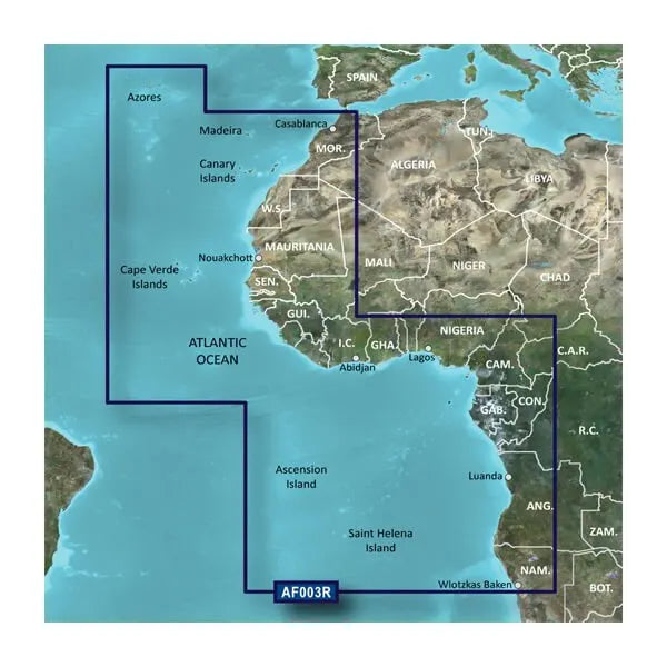 Garmin BlueChart g3 Vision - SD Card - Africa, Western Coastal Charts