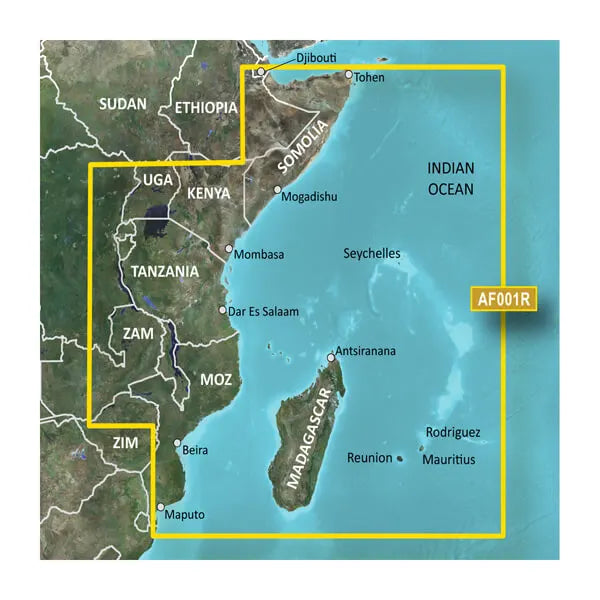 Garmin BlueChart g3 Vision- SD Card - Africa, Eastern Coastal and Inland Charts