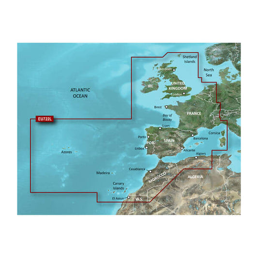 Garmin BlueChart g3 Vision - SD Card - Europe Atlantic Coast