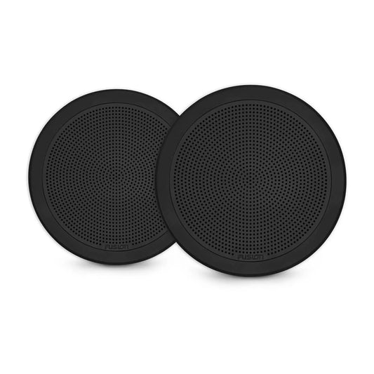 Fusion FM Series Marine Round Flush-Mount Speakers - 6.5" Black