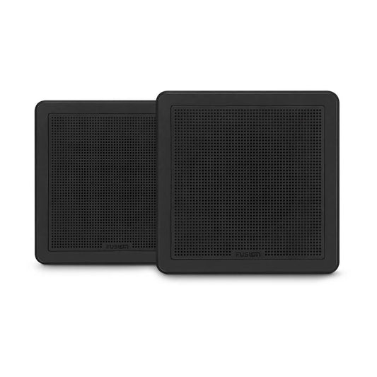 Fusion FM Series Marine Square Flush-Mount Speakers - 6.5" Black