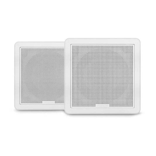 Fusion FM Series Marine Square Flush-Mount Speakers - 6.5" White